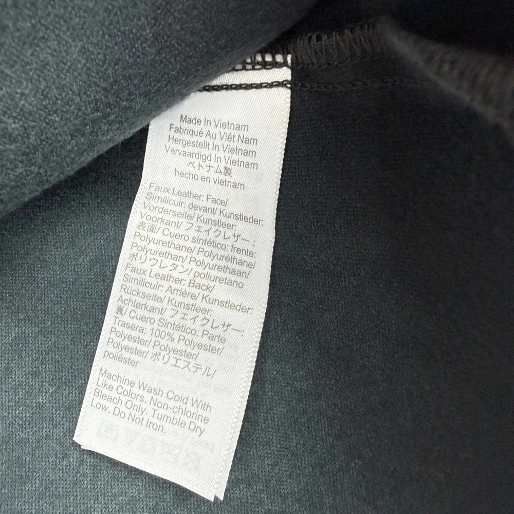 Crewcuts Faux Leather Dress Girls 6 Black Edgy Chic Vegan Drop Waist Soft NWT - Picture 6 of 7